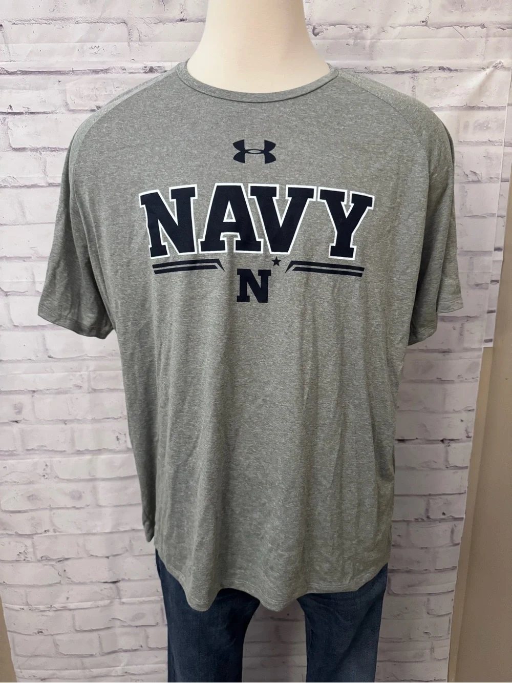 Under Armour Size 3XL Gray US Navy Beat Army Loose Fif T Shirt Gray New